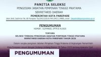 Pemkot Parepare Buka Seleksi Terbuka Calon Sekda