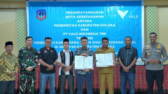 PT Vale dan Pemkab Kolaka kerja sama berdayakan tenaga kerja dan pengusaha lokal. Foto: Istimewa.
