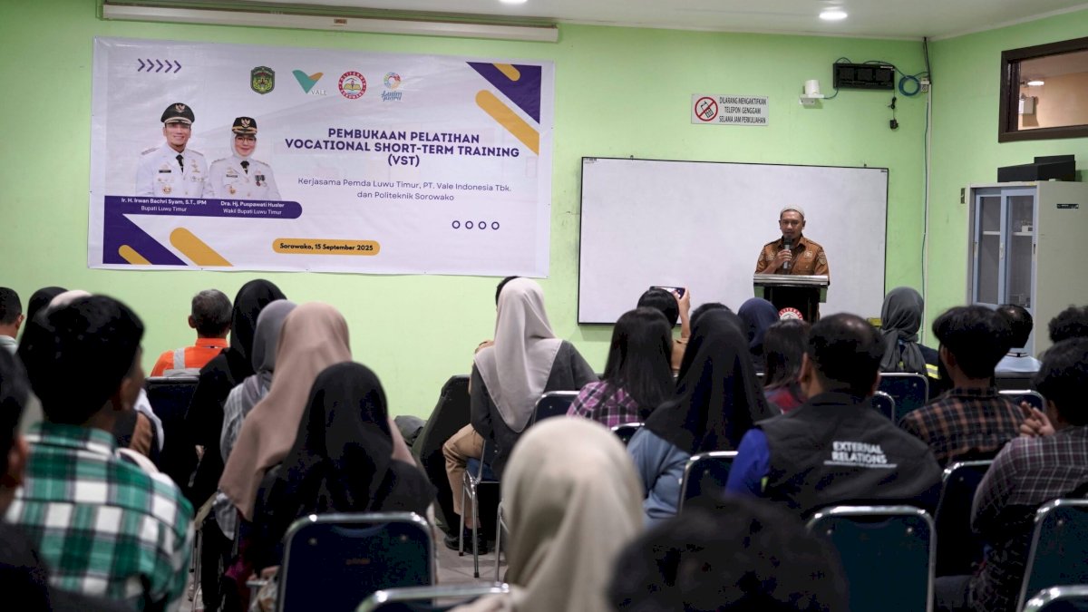 Dorong Daya Saing Tenaga Kerja Lokal, PT Vale Bersama Pemda Luwu Timur dan Poliwako Gelar Pelatihan Vokasi