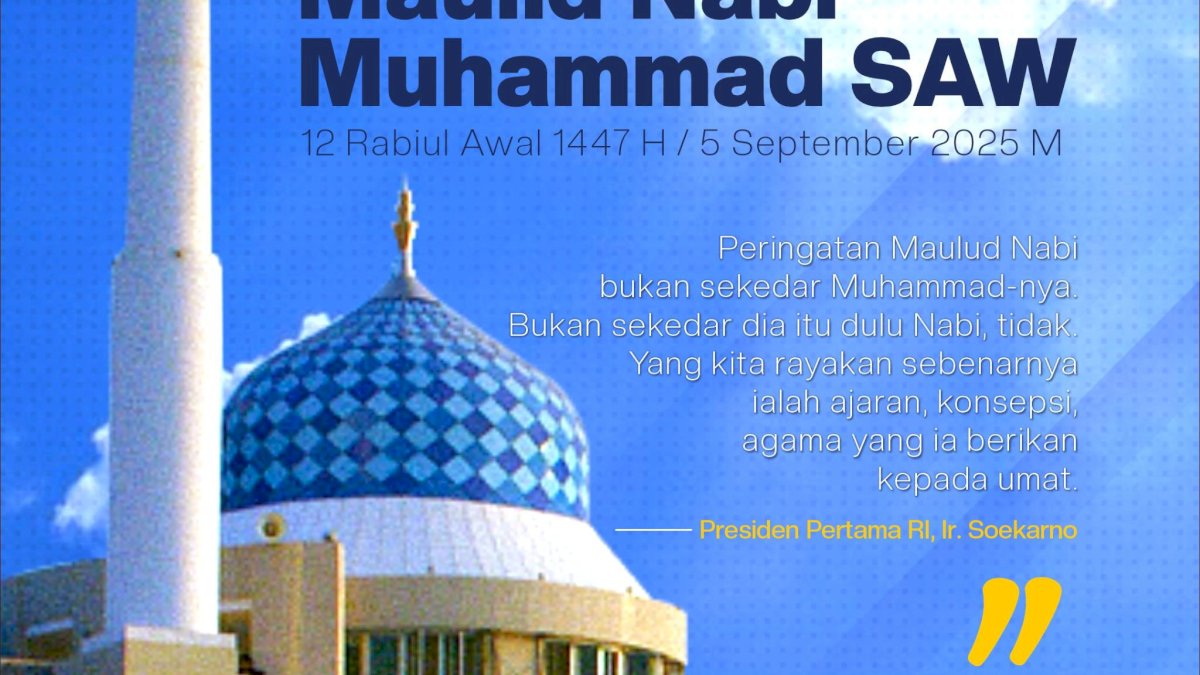 Kanwil Kemenkum Sulsel Ucapkan Selamat Memperingati Maulid Nabi Muhammad SAW 1447 H