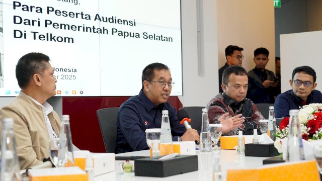 Telkom terima kunjungan Pemda Papua Selatan. Foto: Istimewa.