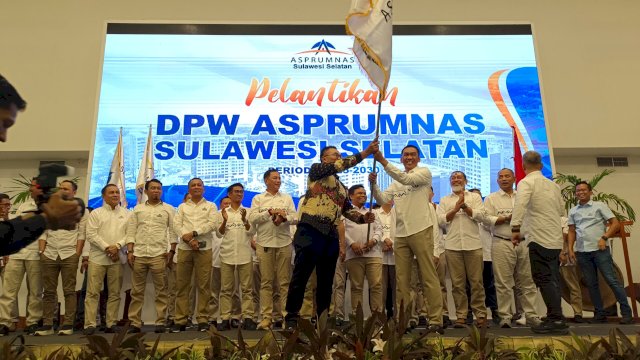 Muhammad Natsir resmi dilantik sebagai Ketua Asprumnas Sulsel. Foto/SS