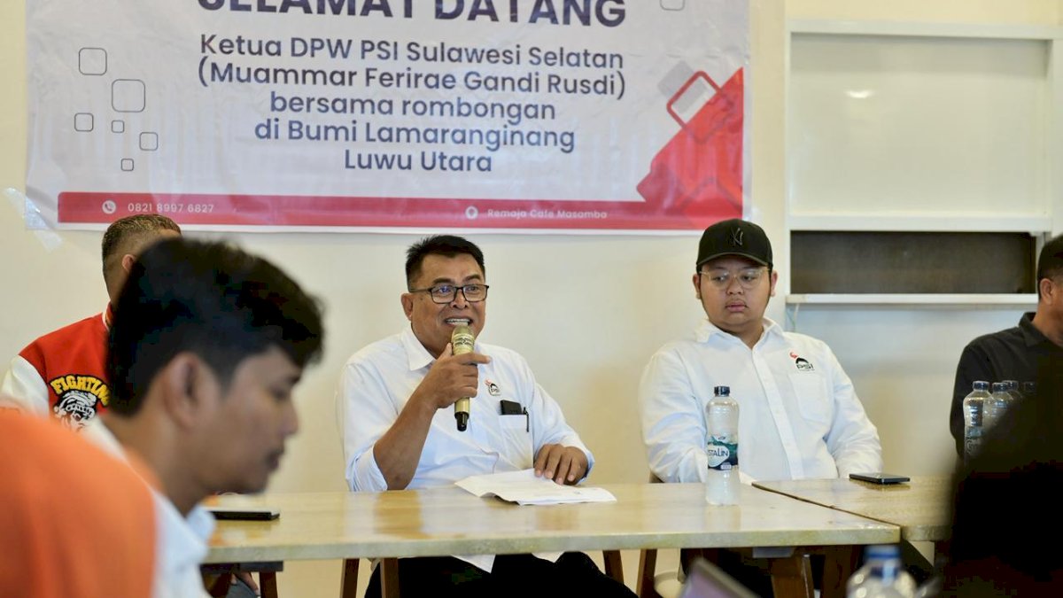 Pimpin Konsolidasi PSI di Luwu Utara, Muammar Gandi: Politik Harus Hadir dengan Aksi Nyata