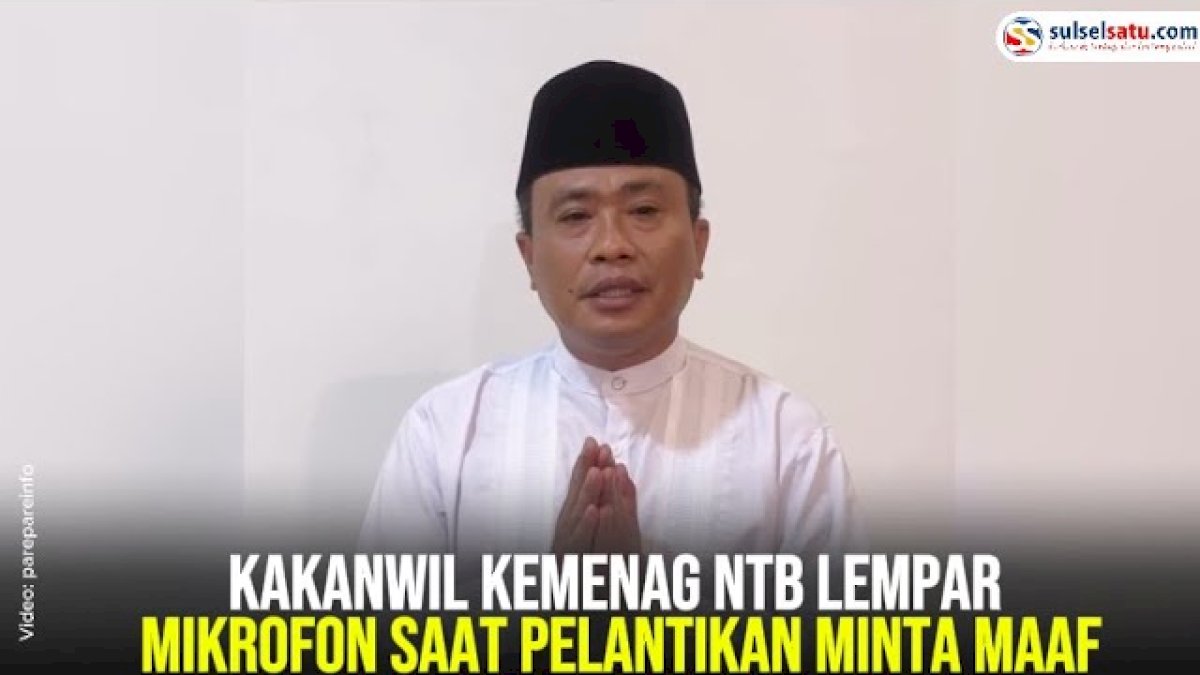 VIDEO: Kakanwil Kemenag NTB Lempar Mikrofon saat Pelantikan Minta Maaf