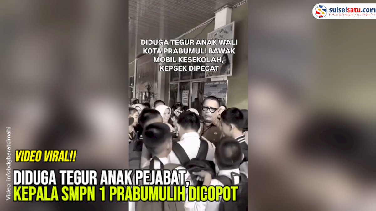 VIDEO:  Diduga Tegur Anak Pejabat, Kepala SMPN 1 Prabumulih Dicopot