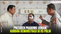 VIDEO: Presiden Prabowo Jenguk Korban Demonstrasi di RS Polri