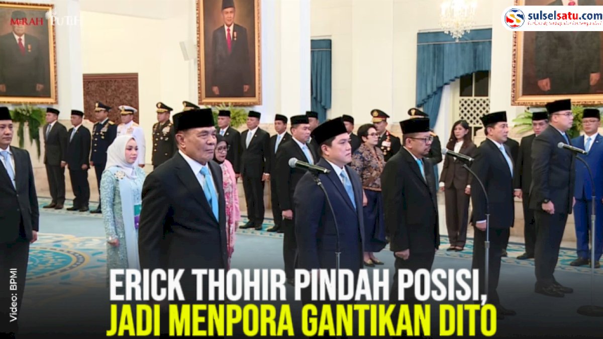 VIDEO: Erick Thohir Pindah Posisi, Jadi Menpora Gantikan Dito