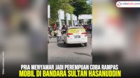 VIDEO: Pria Menyamar Jadi Perempuan Coba Rampas Mobil di Bandara Sultan Hasanuddin