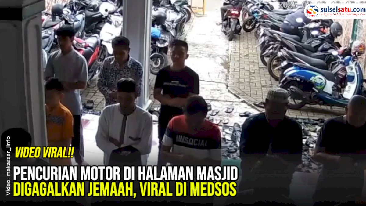 VIDEO: Pencurian Motor di Halaman Masjid Digagalkan Jemaah, Viral di Medsos
