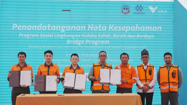 PT Vale Bersama Pemkab Kolaka dan Huayou Teken MoU Dukung Program Sehat Pemkab. Foto: Istimewa.