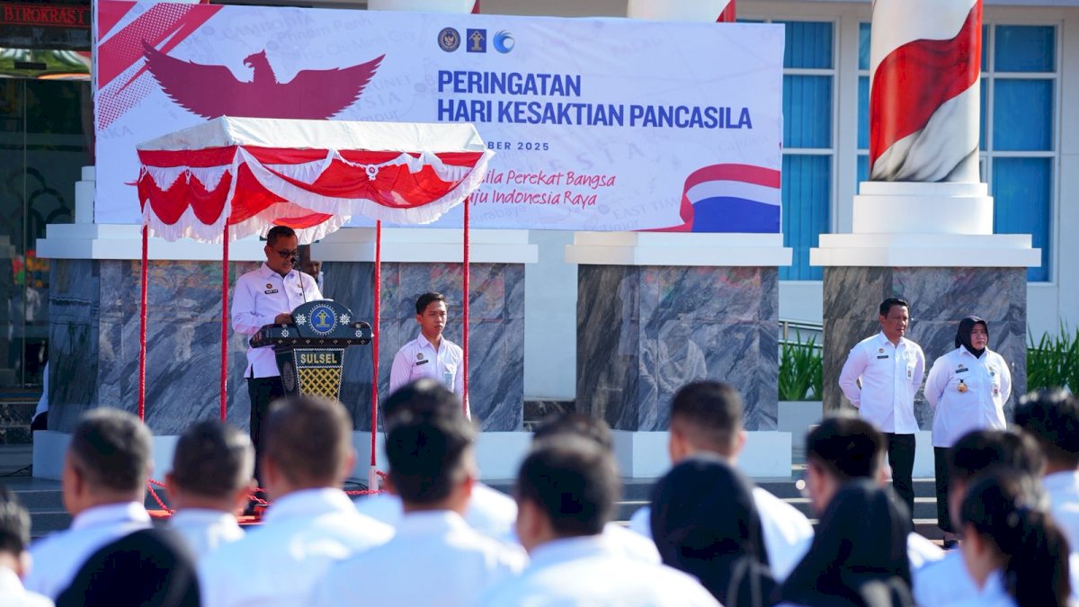 Kanwil Kemenkum Sulsel Bersama Tiga Kanwil Peringati Hari Kesaktian Pancasila 2025