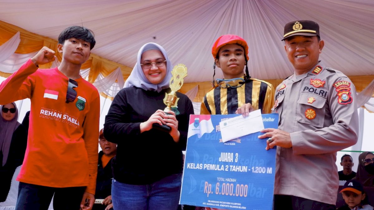 Kuda Andalan Sekum Pordasi Sulsel Raih Podium ke-3 pada Lomba Pacuan Kuda Pra Porprov XVIII di Jeneponto