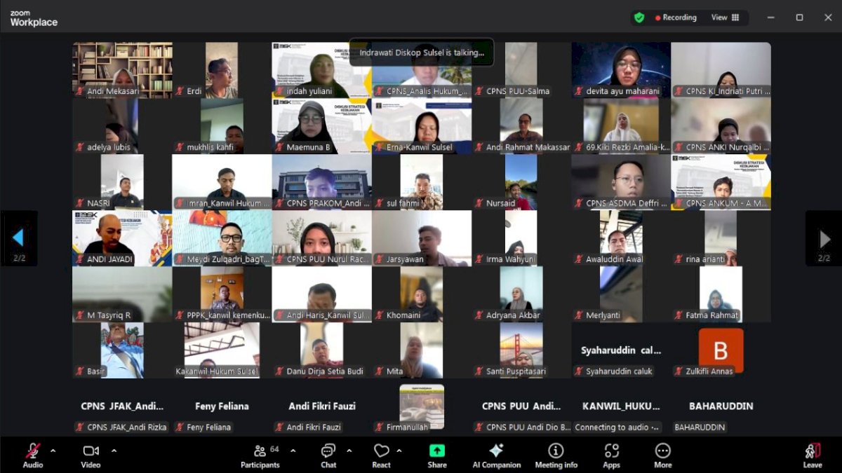 Meydi Zulqadri Tegaskan Pentingnya Disiplin dan Optimalisasi Teknologi di Kanwil Kemenkum Sulsel