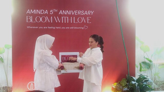 Peluncuran produk baru Aminda ID. Foto: Andi Baso Mappanyompa / Sulselsatu.com.