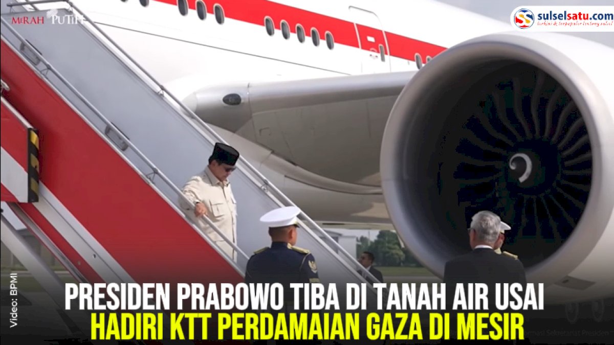 VIDEO: Presiden Prabowo Tiba di Tanah Air Usai Hadiri KTT Perdamaian Gaza di Mesir