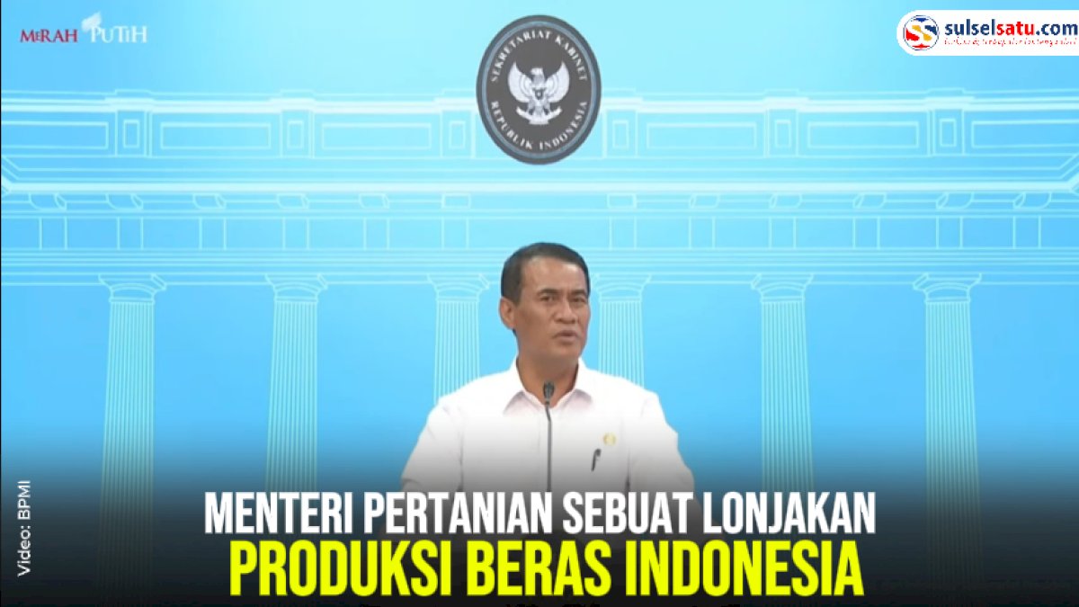 VIDEO: Menteri Pertanian Sebuat Lonjakan Produksi Beras Indonesia