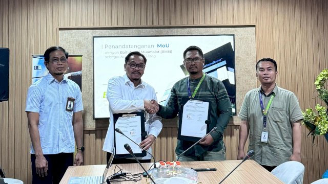 Penandatanganan MoU antara Bank Sulselbar dan BMM. Foto: Istimewa.