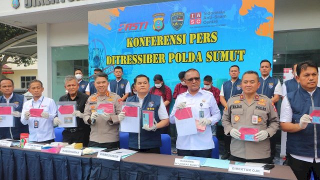 Penangkapan pelaku penipuan di Sumatera Utara. Foto: Istimewa.