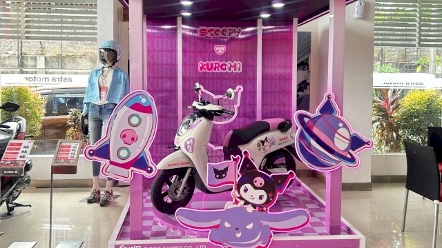 Honda Scoopy x Kuromi kini sudah hadir di Makassar. Foto: Istimewa.