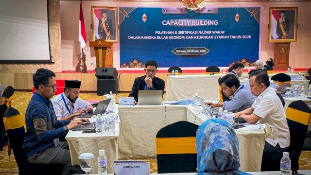 Pelatihan Nazhir Wakaf yang digelar BI Sulsel bersama BWI. Foto: Istimewa.