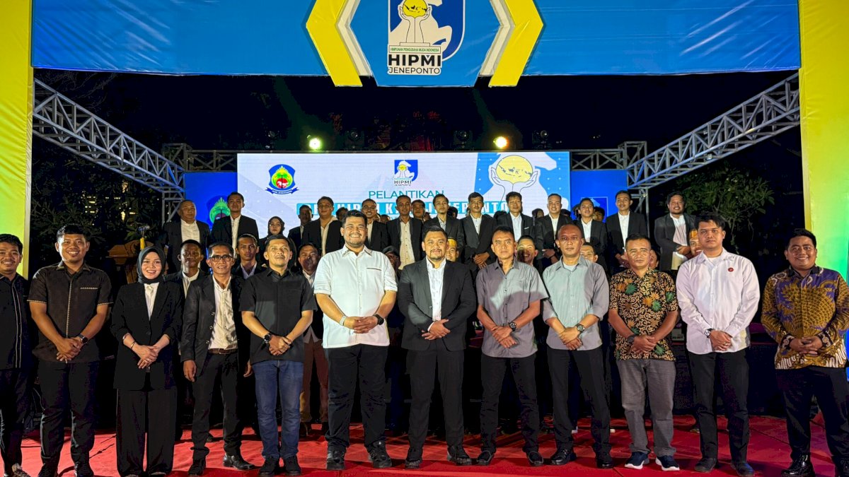 Semangat Baru Pengusaha Muda, Andi Amar Lantik Pengurus HIPMI Jeneponto