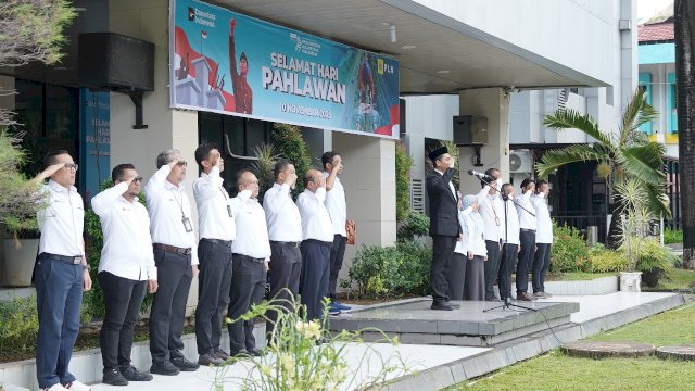 Upacara Hari Pahlawan Nasional PLN Group Makassar. Foto: Istimewa.