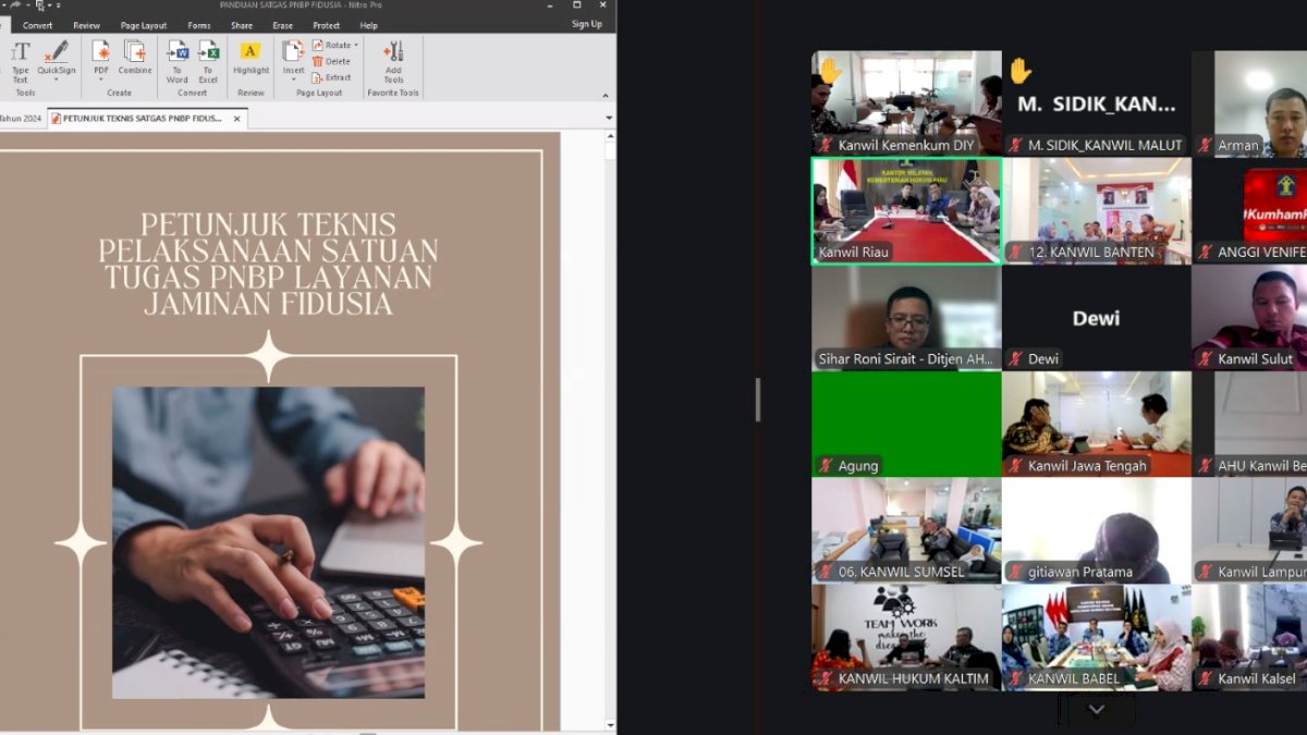 Optimalisasi PNBP, Kanwil Kemenkum Sulsel Siap Bentuk Satgas Fidusia