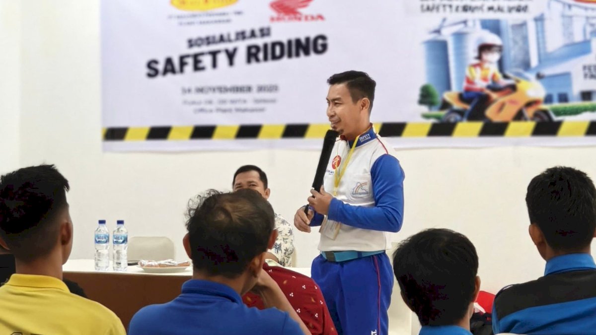 Asmo Sulsel Edukasi Safety Riding 70 Karyawan PT Malindo Feedmill