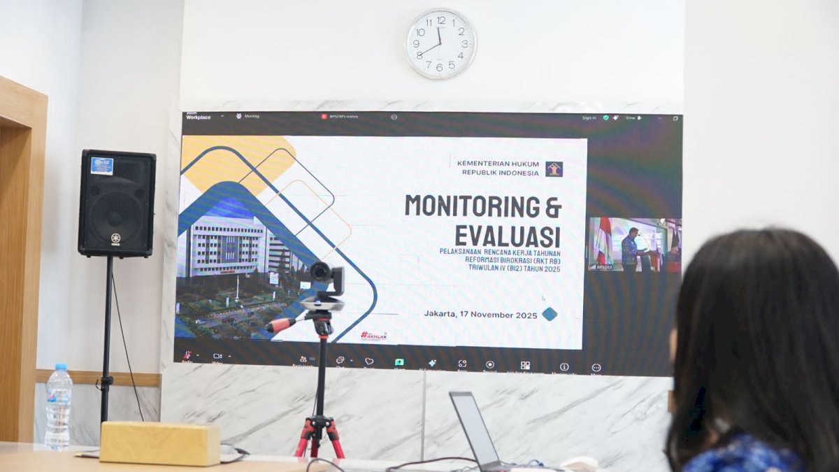 Kanwil Kemenkum Sulsel Komitmen Penuhi Data Dukung Rencana Kerja Tahunan Reformasi Birokrasi Hingga Capai 100%