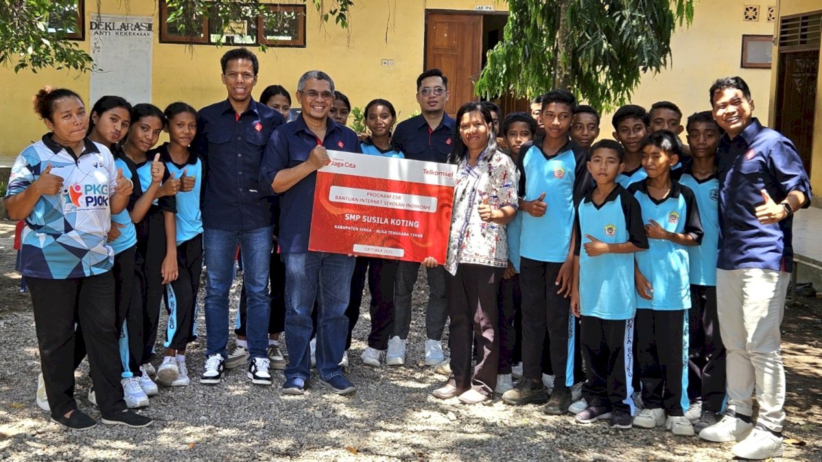 Telkom Salurkan 111.500 GB Kuota Internet ke 21 Sekolah di Wilayah 3T