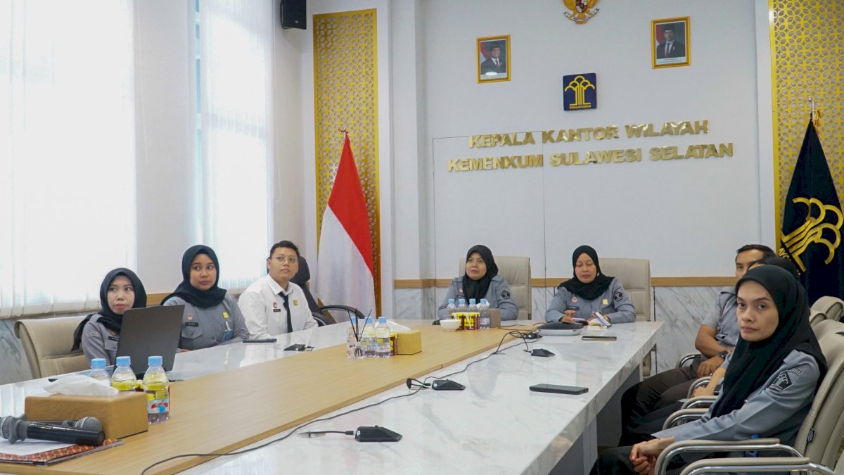 Kanwil Kemenkum Sulsel Ikuti Juknis Program Pemagangan Nasional Secara Virtual
