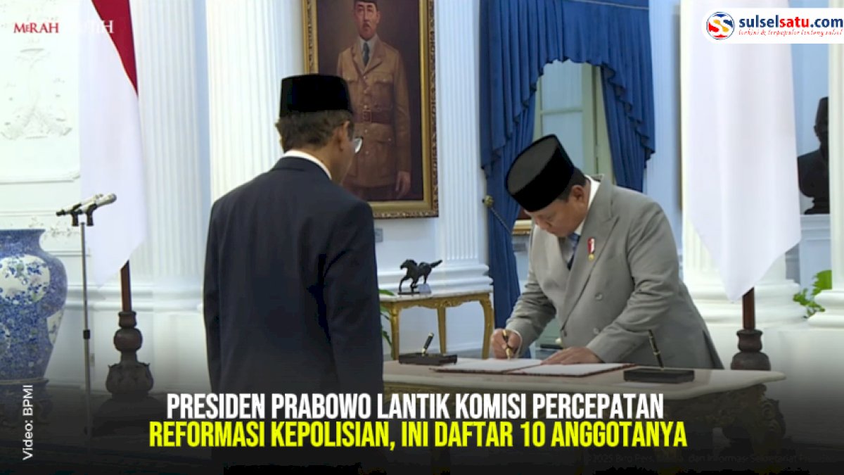 VIDEO: Presiden Prabowo Lantik Komisi Percepatan Reformasi Kepolisian, Ini Daftar 10 Anggotanya