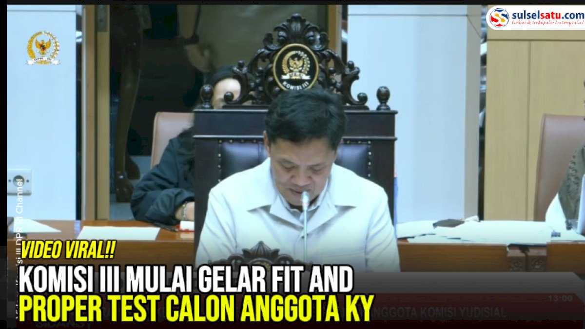 VIDEO: Komisi III Mulai Gelar Fit and Proper Test Calon Anggota KY