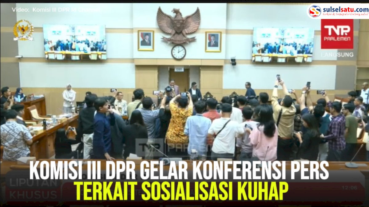 VIDEO: Komisi III DPR Gelar Konferensi Pers terkait Sosialisasi KUHAP