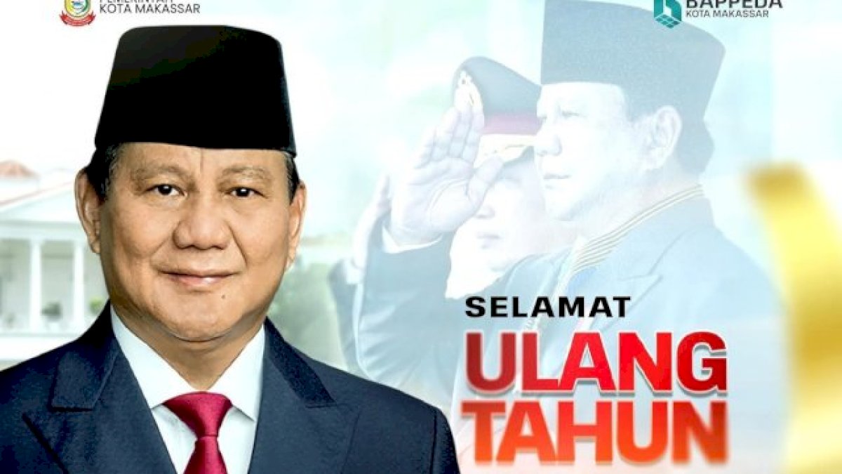 Kepala Bappeda Makassar Ucapkan Selamat Ulang Tahun ke Presiden Prabowo