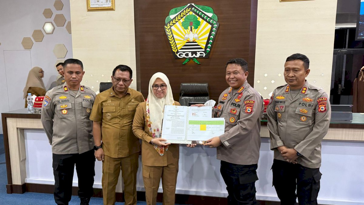 Dirbinmas Polda Sulsel – Bupati Gowa Lakukan MoU Terkait Abbulo Sibatang Wujudkan Lingkungan yang Aman