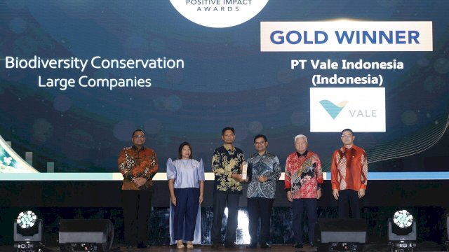 PT Vale raih Gold Award Asia ESG Positive Impact Awards 2025. Foto: Istimewa.