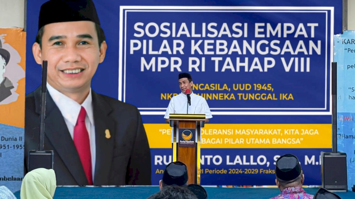 Sosialisasi Empat Pilar, Rudianto Lallo Dorong Masyarakat Jaga Toleransi