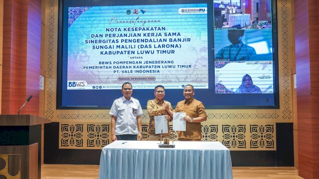 PT Vale kerja sama Pemkab Luwu Timur pekuat mitigasi bencana. Foto: Istimewa. 