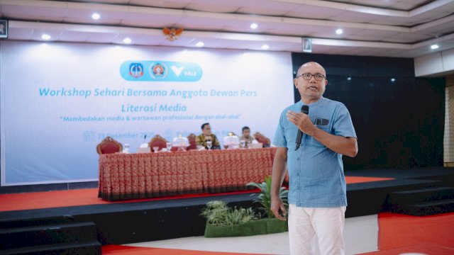 PT Vale dan PWI Kolaka gelar workshop melek media bersama aparat Desa. Foto: Istimewa.