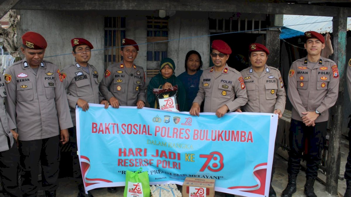 Peringati Hari Jadi Reserse Ke-78, Polres Bulukumba Gelar Baksos