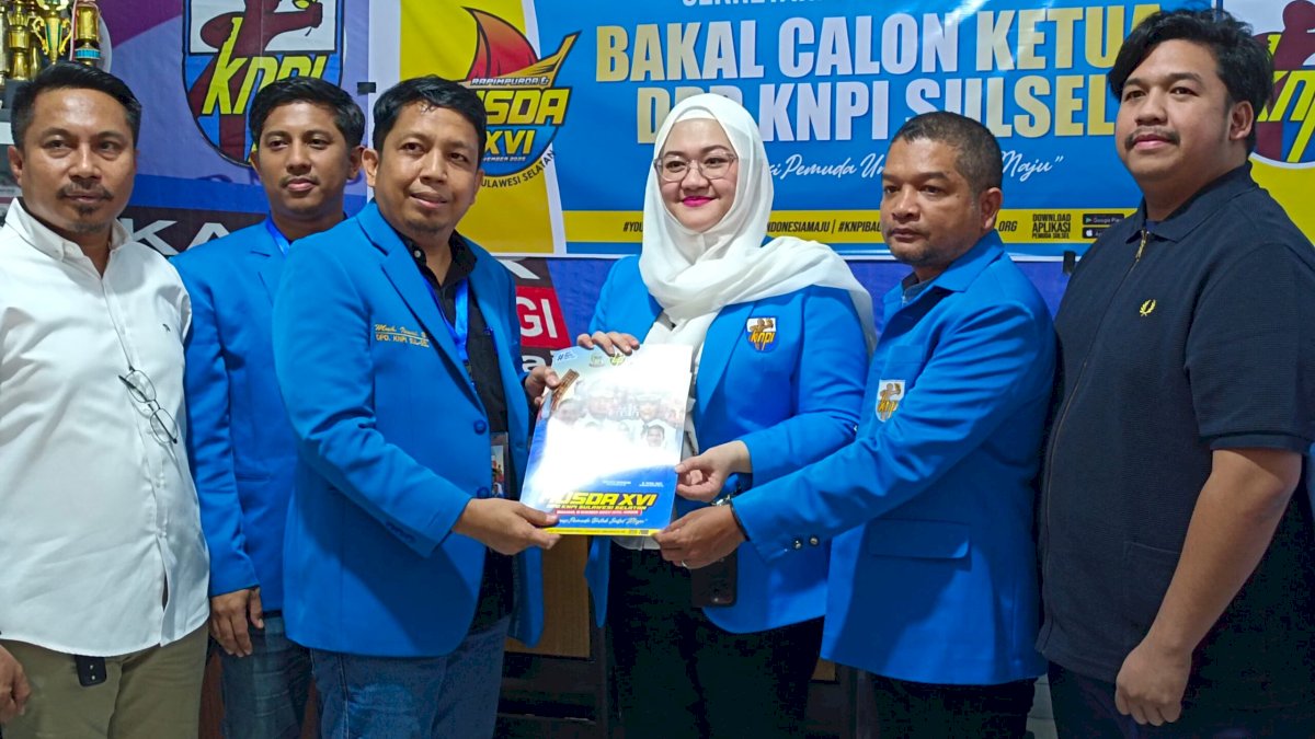 Legislator Gerindra Vonny Ameliani Resmi Daftar Ketua KNPI Sulsel