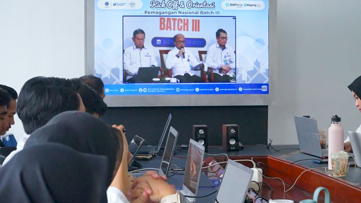 Kanwil Kemenkum Sulsel Ikuti Kick Off dan Orientasi Pemagangan Kemnaker Batch III Secara Daring
