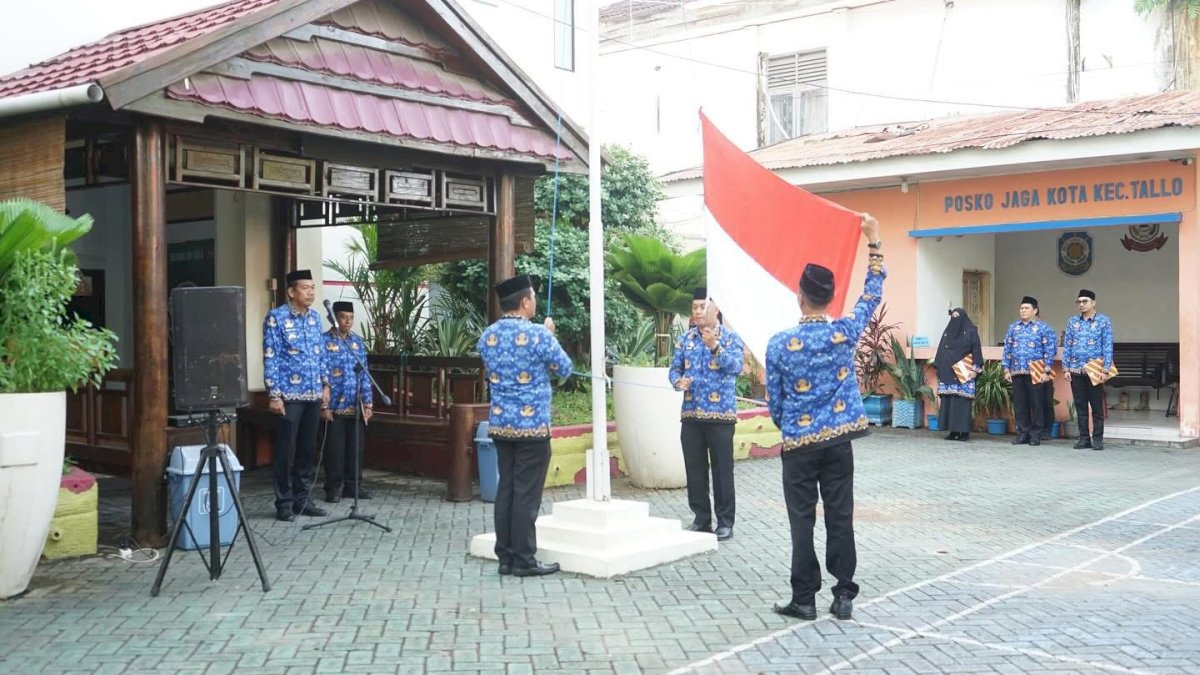 Camat Tallo Ramli Lallo Pimpin Apel Pagi di Kantor Kecamatan