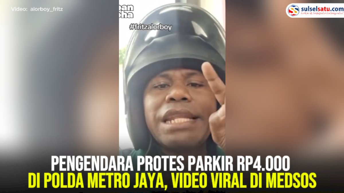 VIDEO: Pengendara Protes Parkir Rp4.000 di Polda Metro Jaya, Video Viral di Medsos