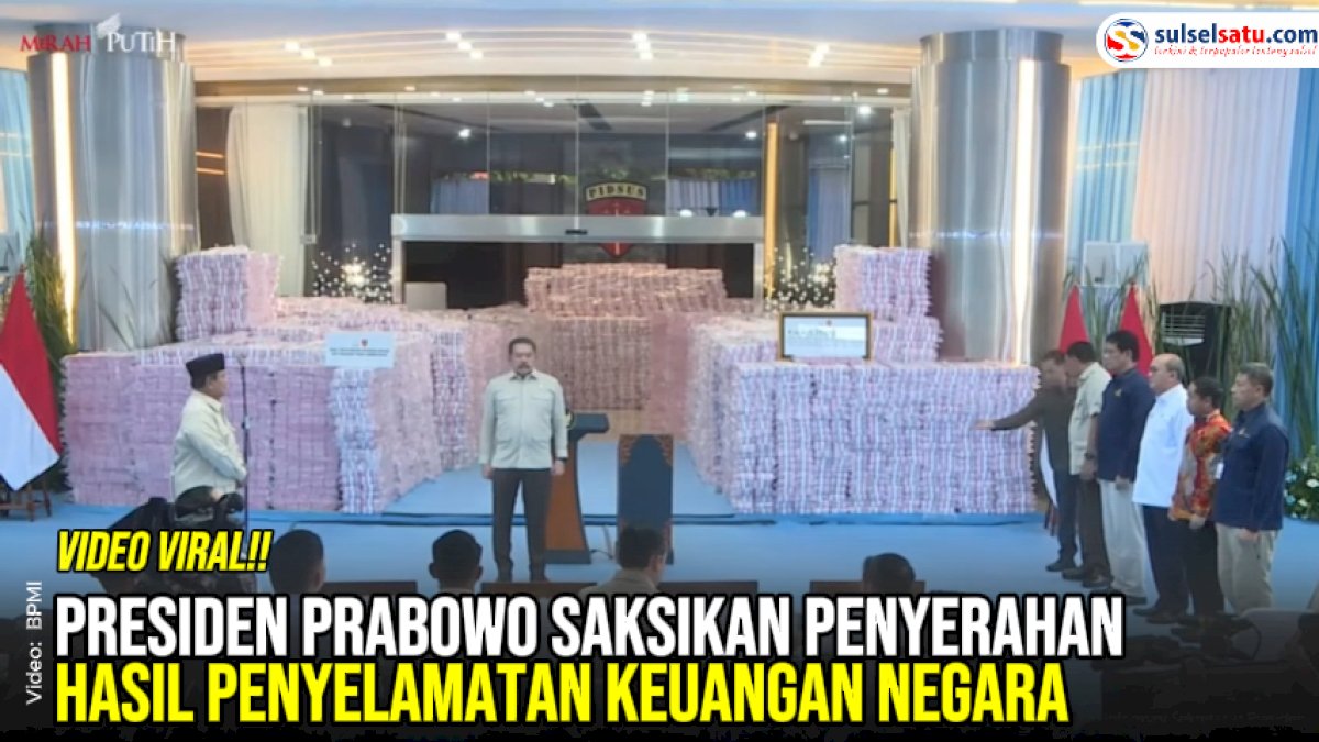 VIDEO: Presiden Prabowo Saksikan Penyerahan Hasil Penyelamatan Keuangan Negara