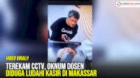 VIDEO: Terekam CCTV, Oknum Dosen Diduga Ludahi Kasir di Makassar