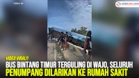 VIDEO: Bus Bintang Timur Terguling di Wajo, Seluruh Penumpang Dilarikan ke Rumah Sakit