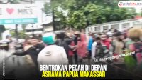 VIDEO: Bentrokan Pecah di Depan Asrama Papua Makassar