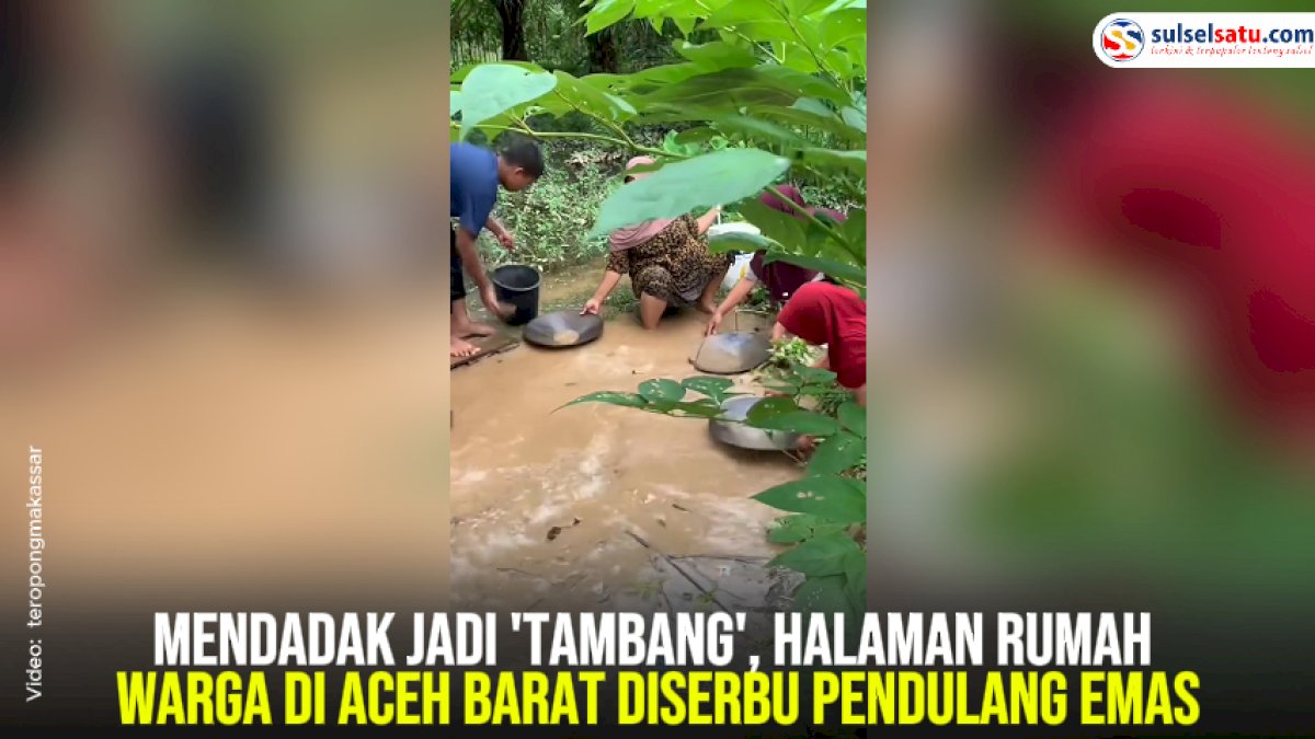 VIDEO: Mendadak Jadi ‘Tambang’, Halaman Rumah Warga di Aceh Barat Diserbu Pendulang Emas